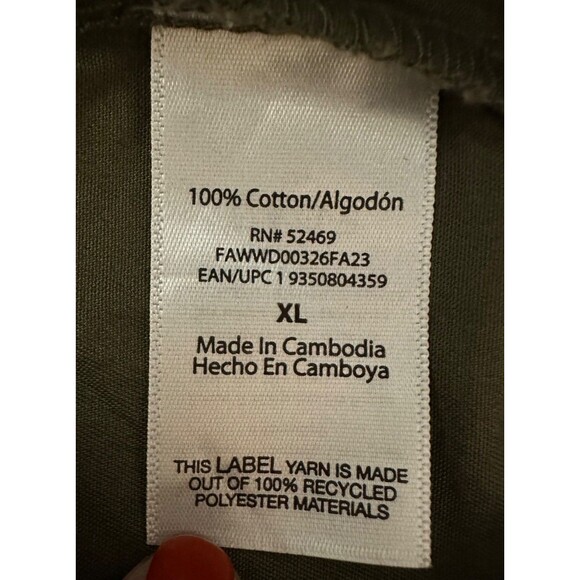 Free Assembly Ruffle Neck Belted‎ Midi Dress Short Sleeve Green XL - Picture 14 of 15